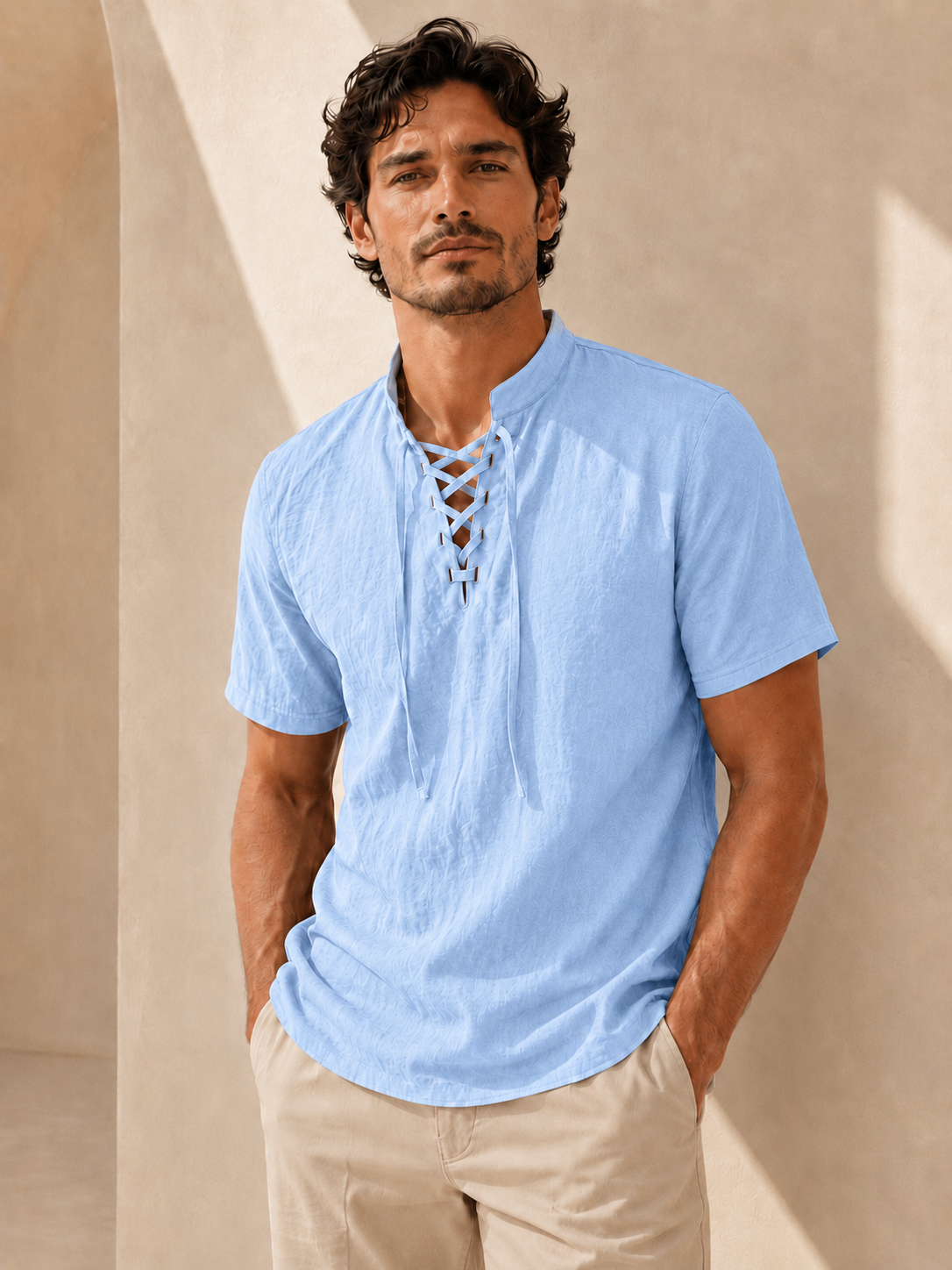 🌿 Men's Casual Retro Linen-Look Shirt
