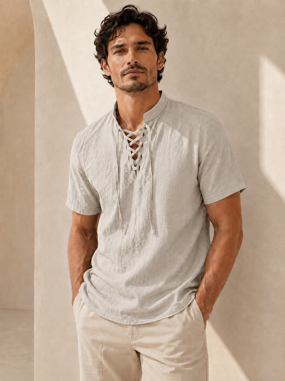 🌿 Men's Casual Retro Linen-Look Shirt