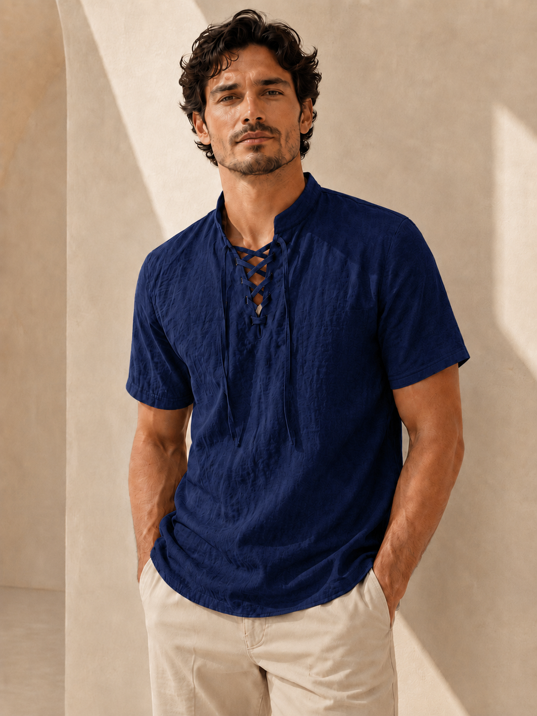 🌿 Men's Casual Retro Linen-Look Shirt