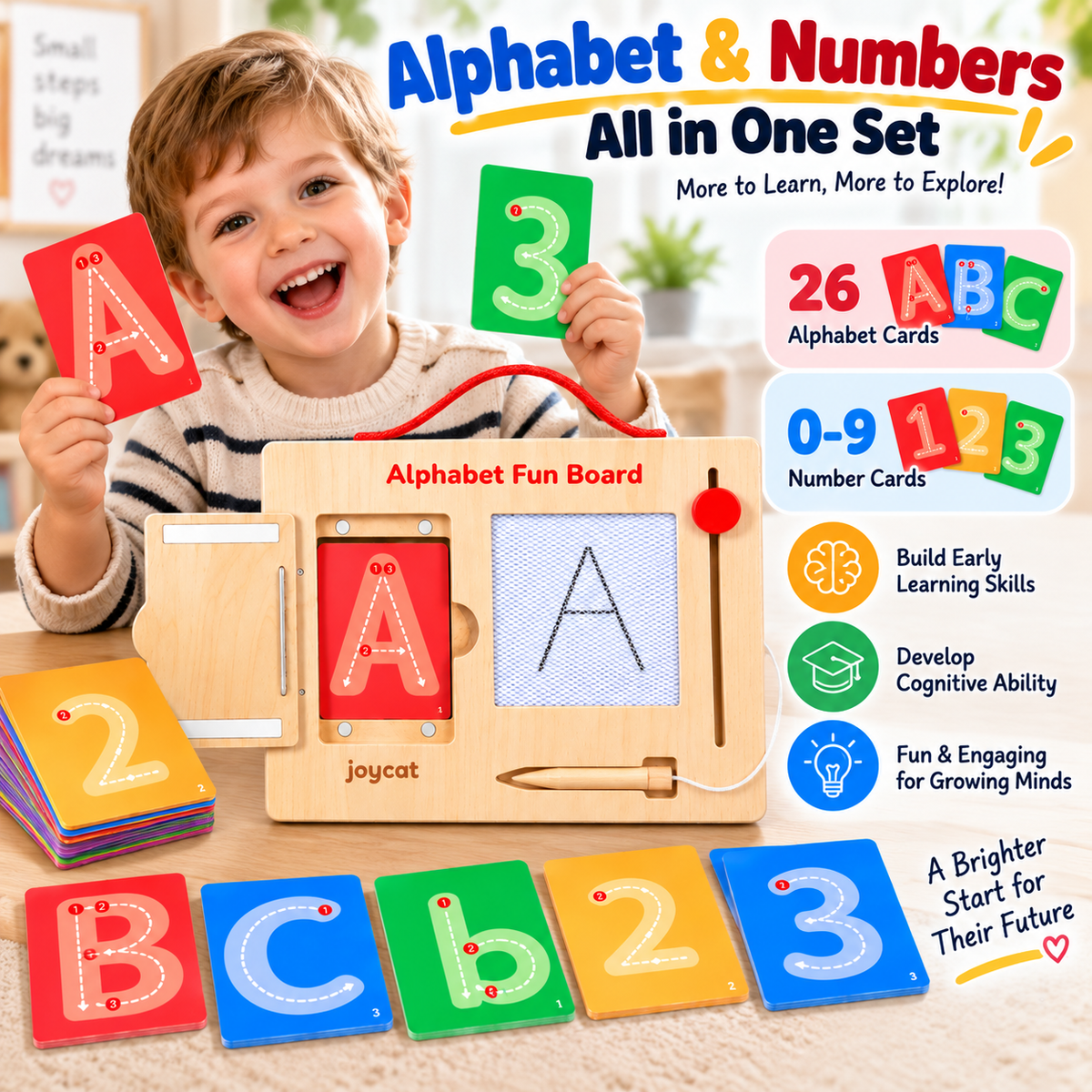 ✍️Wooden Alphabet & Number Tracing Board for Kids