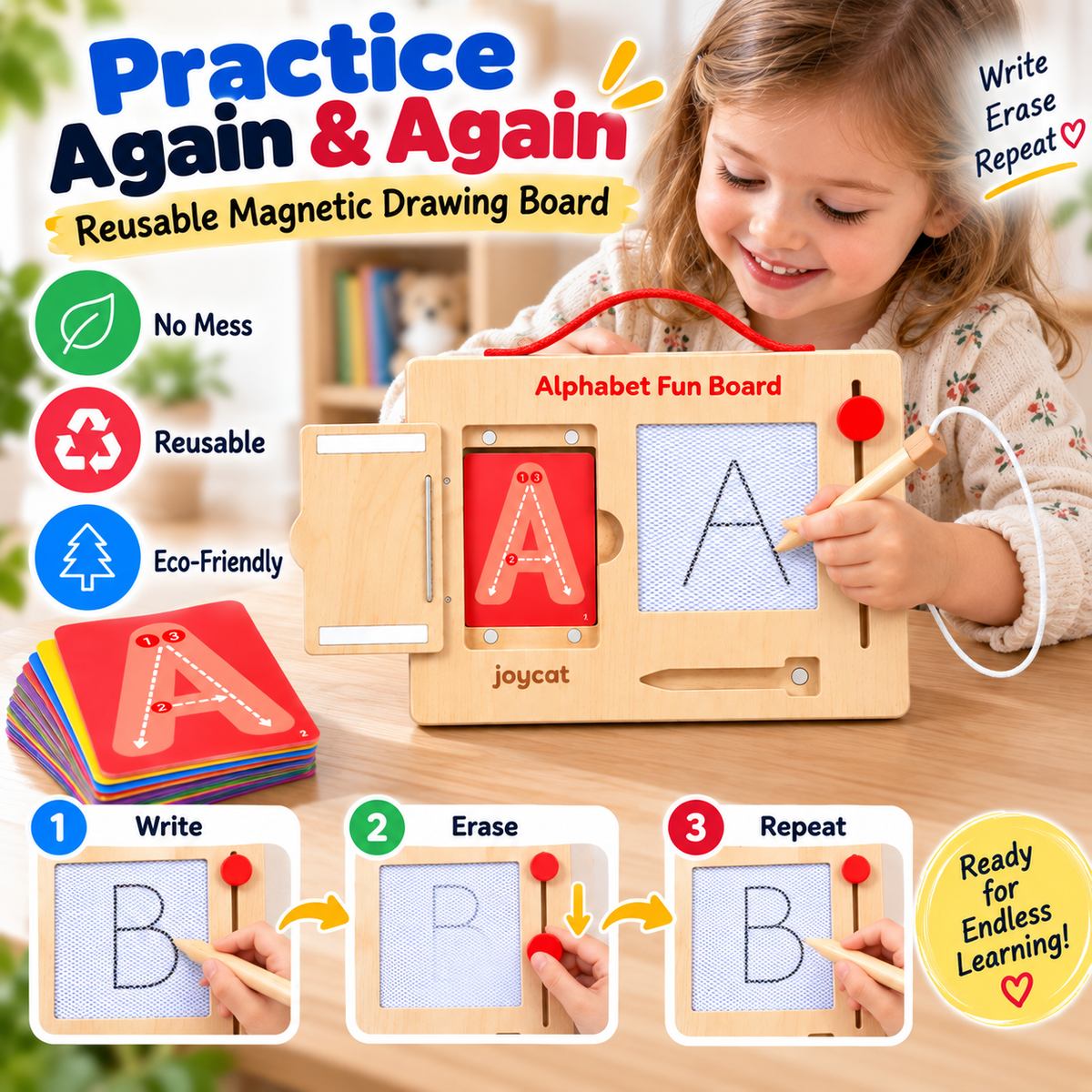 ✍️Wooden Alphabet & Number Tracing Board for Kids