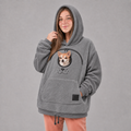 🐕 Cozy Fleece Pet Bonding Pouch Hoodie - Warm &Supportive Small Pet Carrier Clothing