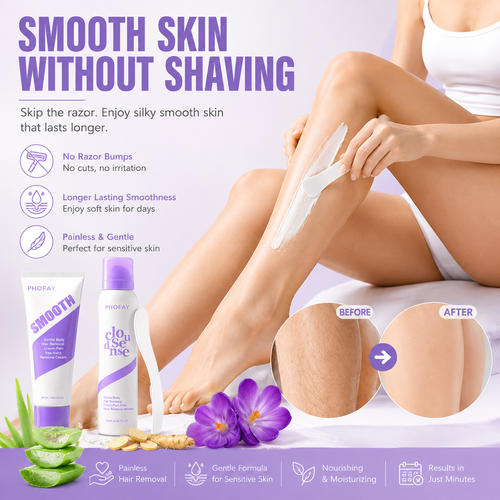 Bikini Pain-Free Hair Removal Cream for Sensitive Skin,Gentle Citrus Sensitive Skin Hair Removal Cream&Spray