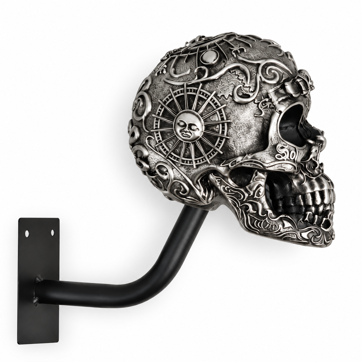 💀 Motorcycle Skull Helmet Holder – Heavy-Duty Wall Mount for Garage, Man Cave & Gear Display 🏍️