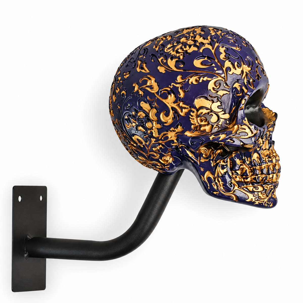 💀 Motorcycle Skull Helmet Holder – Heavy-Duty Wall Mount for Garage, Man Cave & Gear Display 🏍️