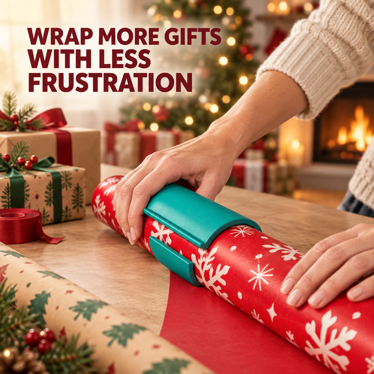 🎁✨ One-Slide Gift Wrap Cutter – Clean, Straight Cuts Without Scissors 📏