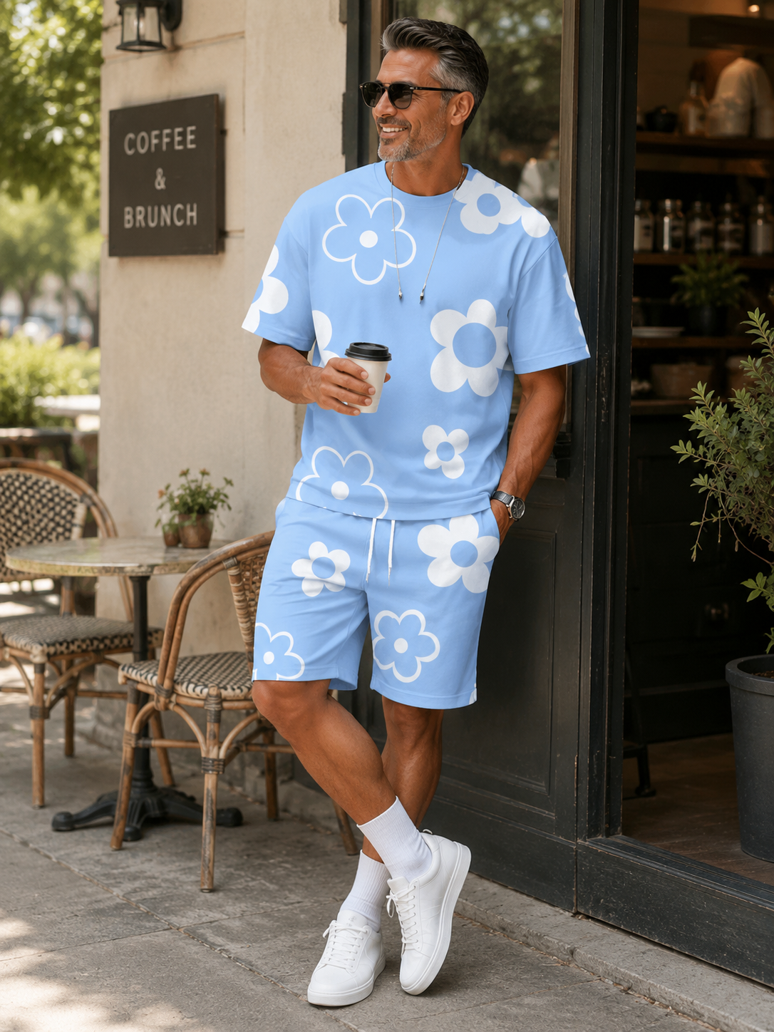 🌺 Men's Floral Print 2-Piece Summer Set