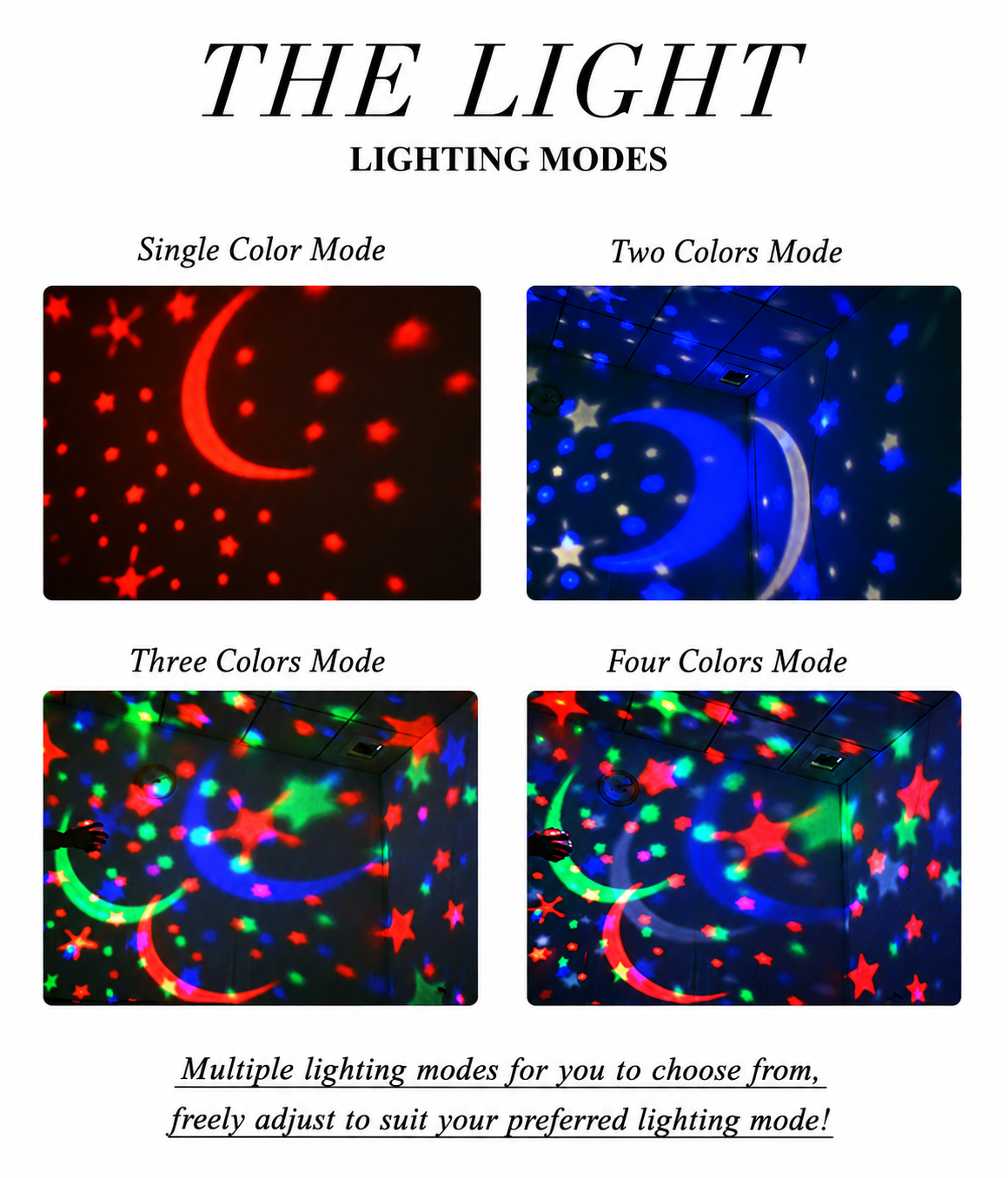 360° Rotating Star Projector Night Light – USB Galaxy Projection Lamp for Kids & Bedroom Decor
