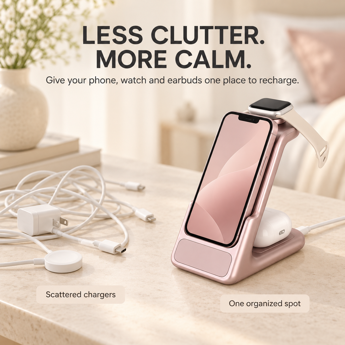 ⚡🧲 3-in-1 Magnetic Charging Station with Detachable Phone Charging Module 📱✨
