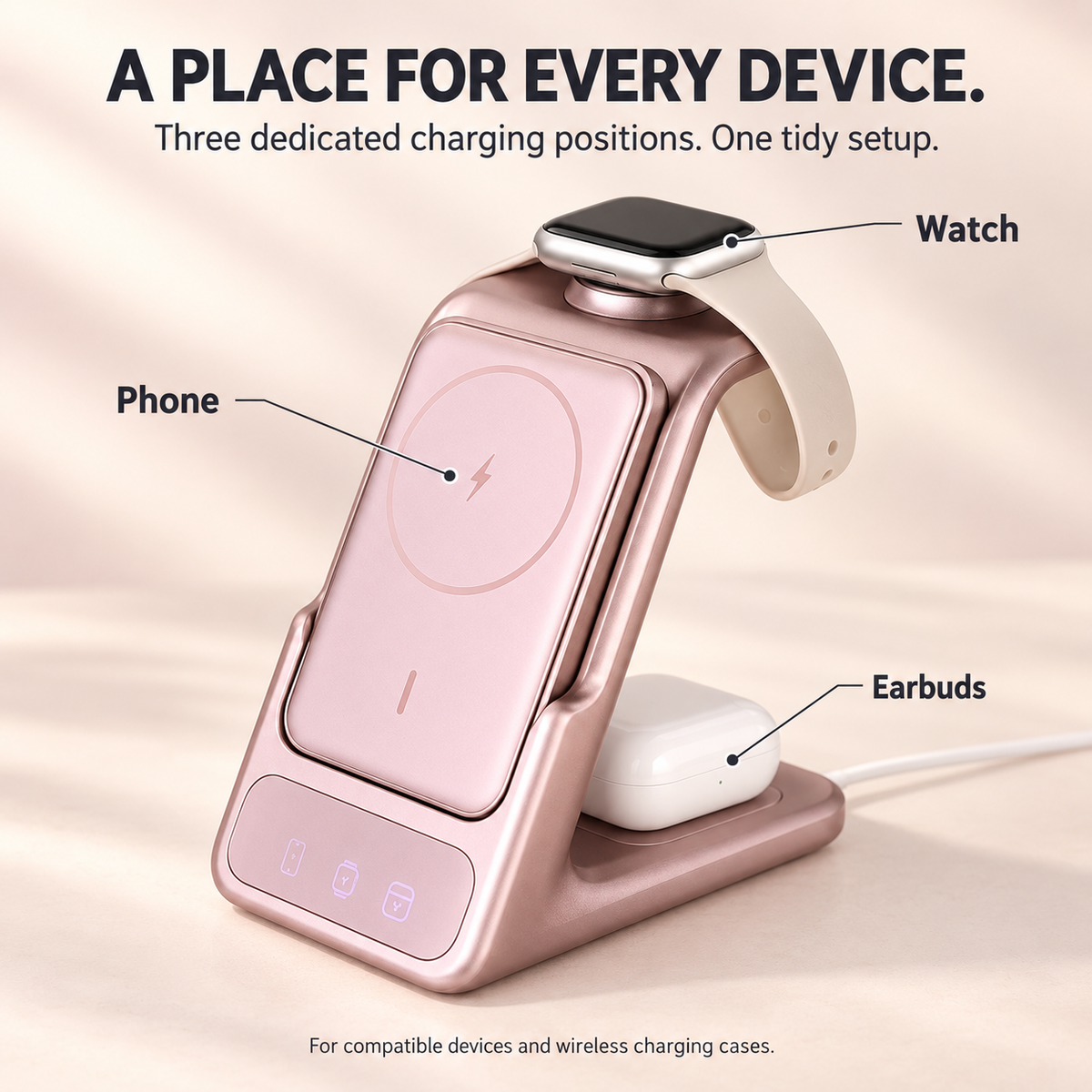 ⚡🧲 3-in-1 Magnetic Charging Station with Detachable Phone Charging Module 📱✨