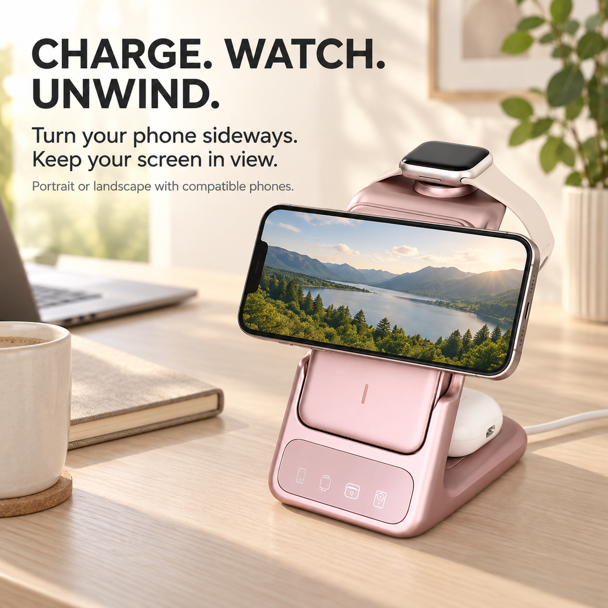 ⚡🧲 3-in-1 Magnetic Charging Station with Detachable Phone Charging Module 📱✨