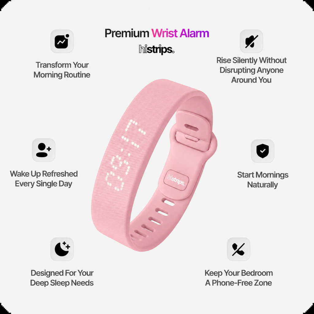 ⏰🤫 Silent Vibration Alarm Clock – Wrist-Worn Wake-Up Device for Heavy Sleepers 🔋