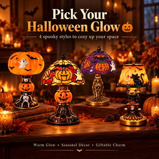 🎃🦇 Retro Pumpkin Bat Desk Lamp – Vintage Glow Night Light for Cozy Halloween Decor ✨