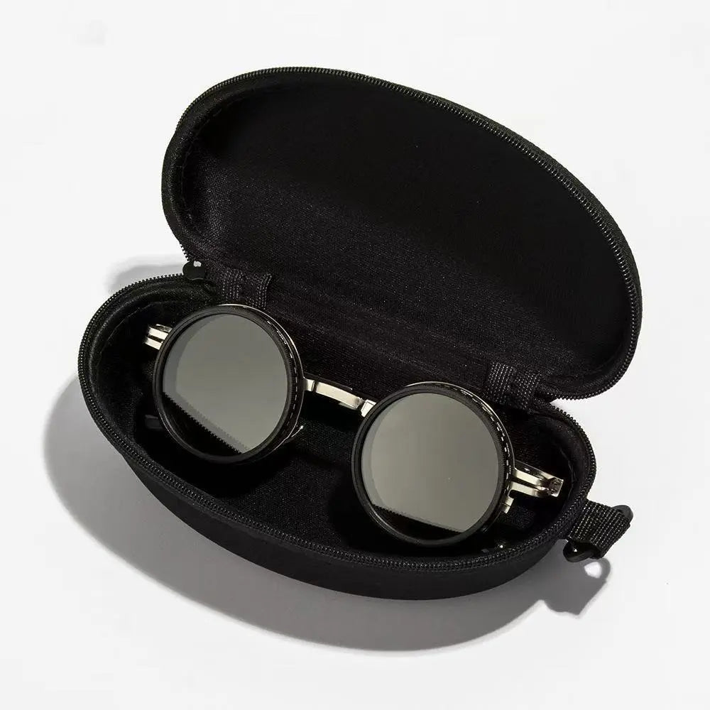 🕶️ Retro Punk Polarized Sunglasses | Adjustable Dimming UV400 Shades for Outdoor & Fishing
