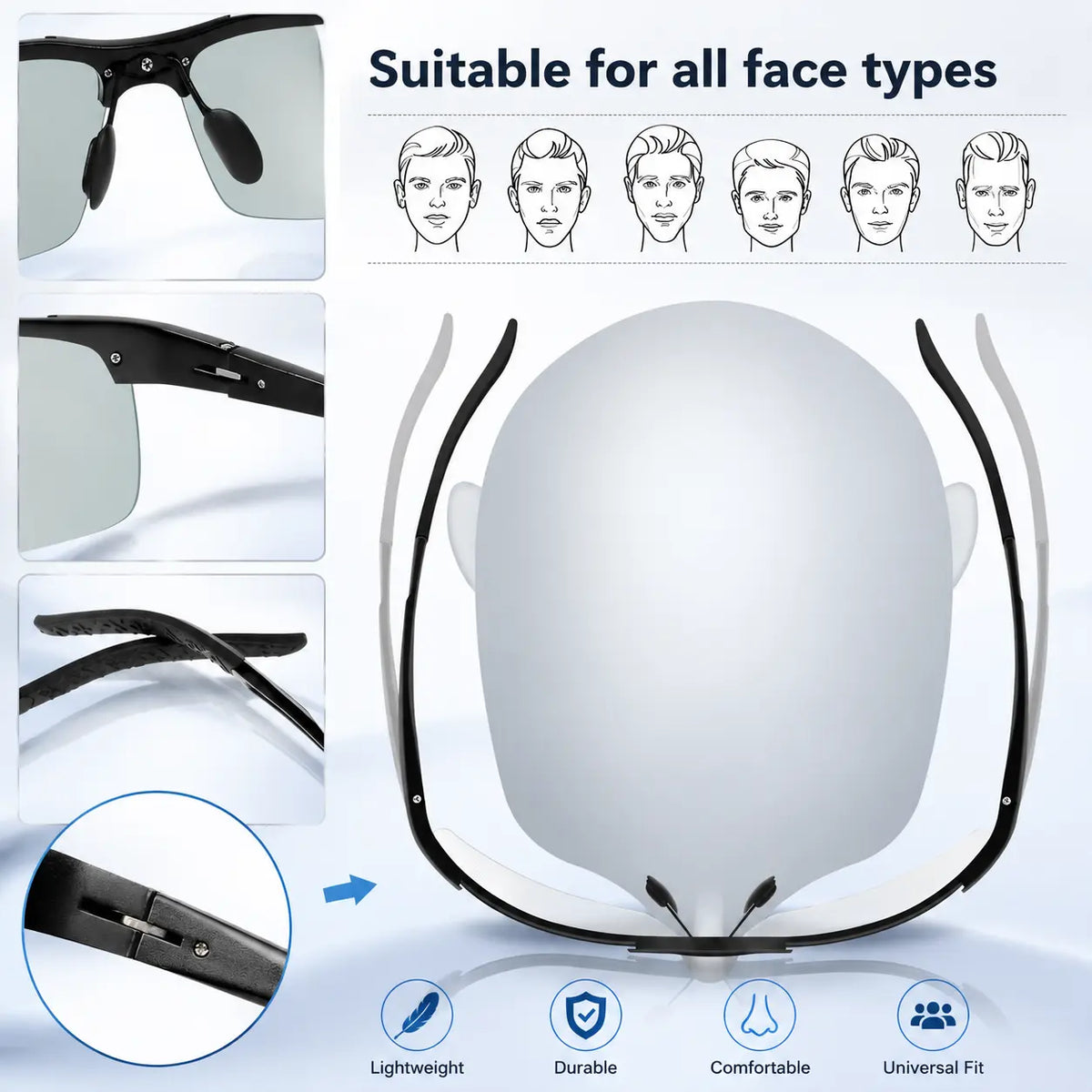 👓Summervibes Fashion Sunglasses,   Unisex Polarized UV400 Anti Blue Light Sun Glasses for Outdoor Use