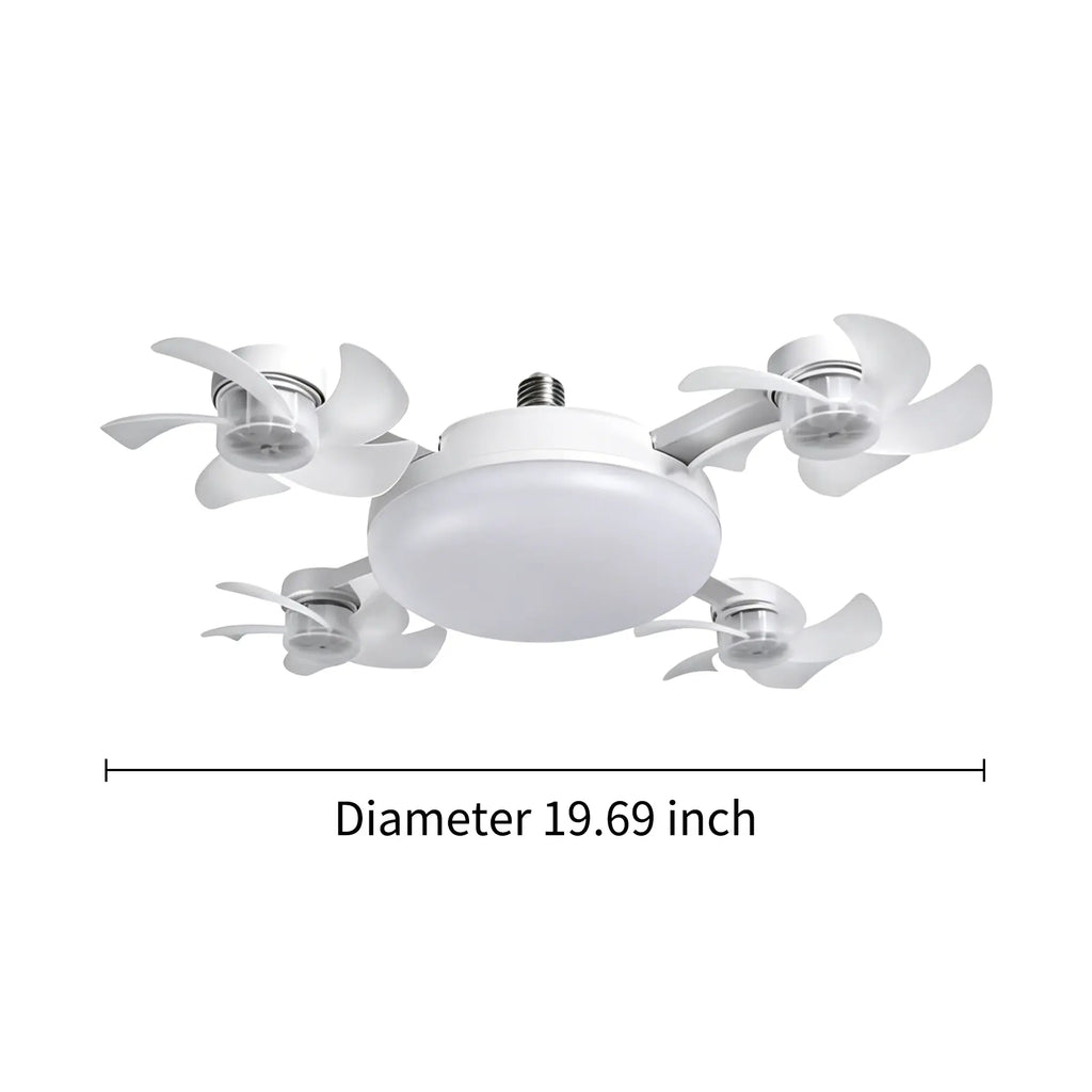DealsForYouDays 2-in-1 Drone Fan Light, Silent LED Ceiling Fan with Remote, Energy Saving Lamp for Bedroom Kitchen Rental