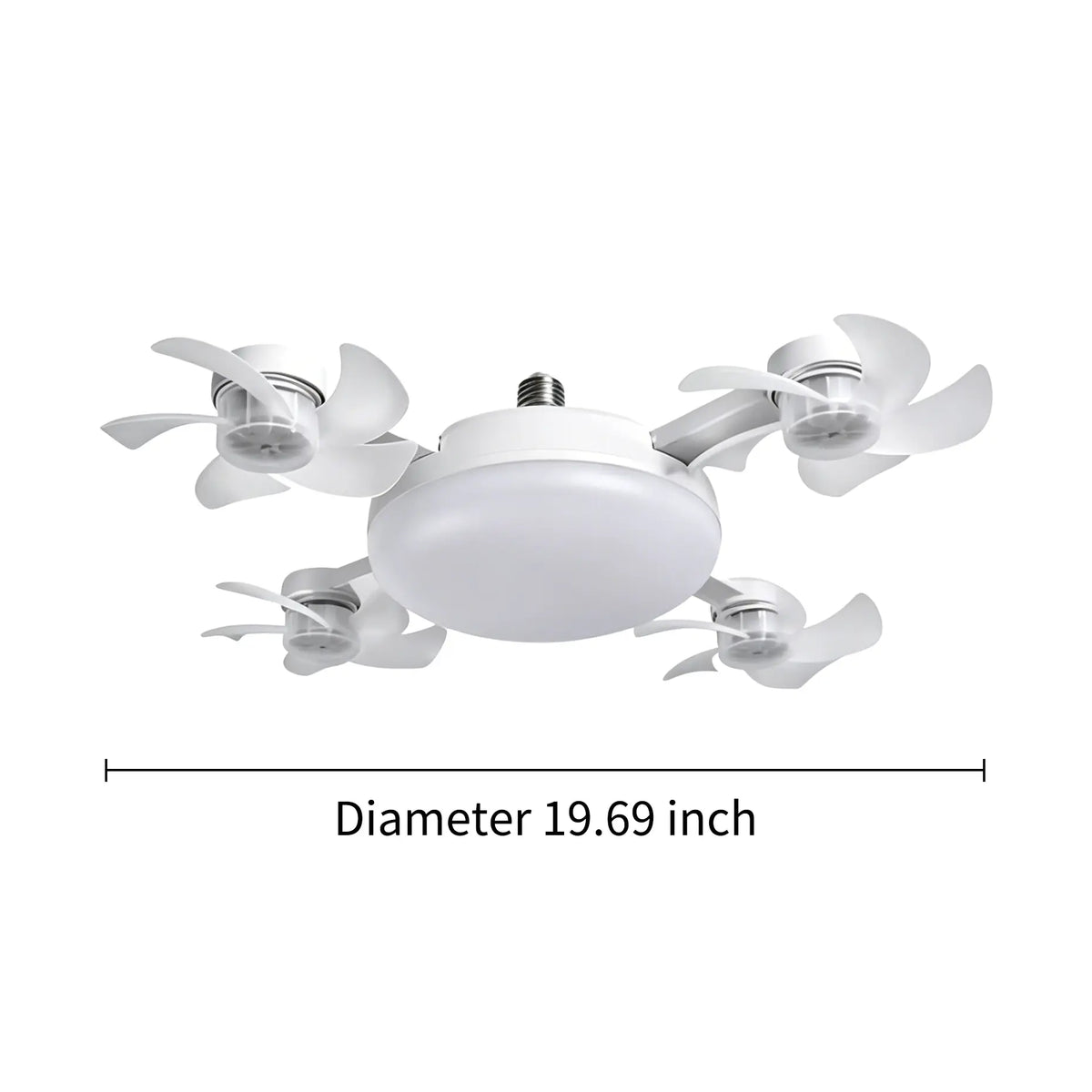 DealsForYouDays 2-in-1 Drone Fan Light, Silent LED Ceiling Fan with Remote, Energy Saving Lamp for Bedroom Kitchen Rental