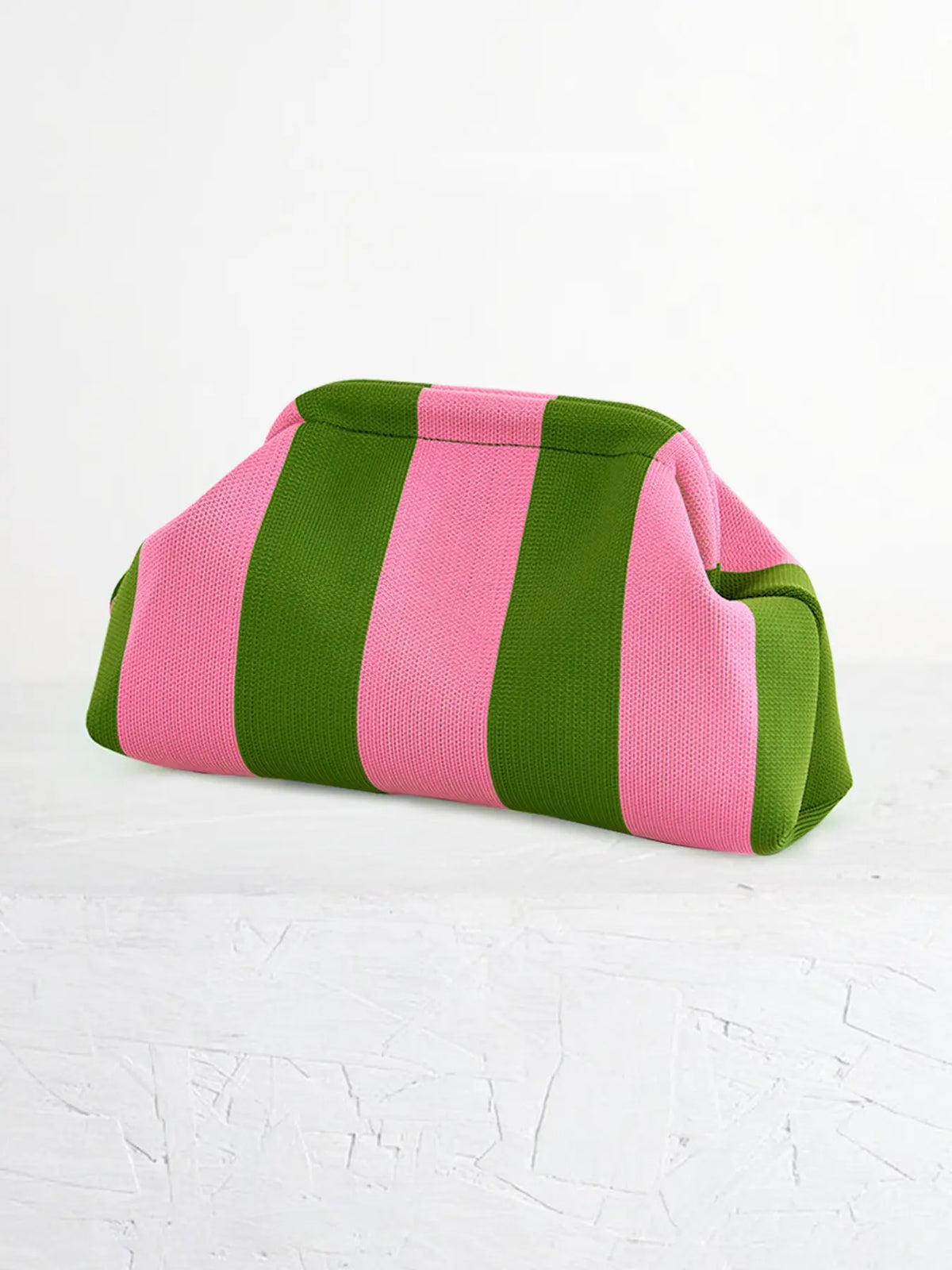 Women's Striped  Cloud Handbag, Clip-Top Crossbody Bag, Lightweight Foldable for Daily Use, Party, Travel, Gift Idea