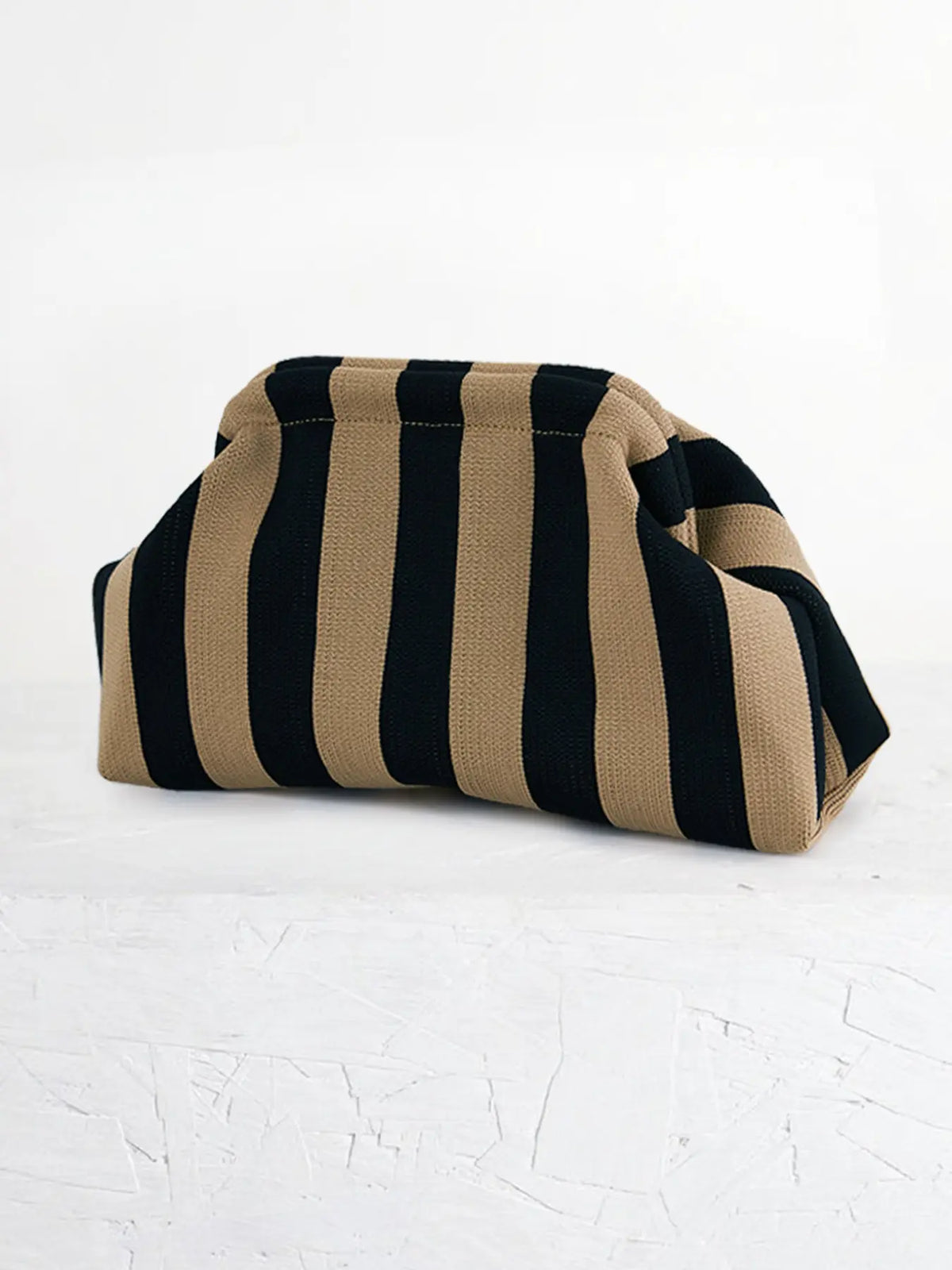 Women's Striped  Cloud Handbag, Clip-Top Crossbody Bag, Lightweight Foldable for Daily Use, Party, Travel, Gift Idea