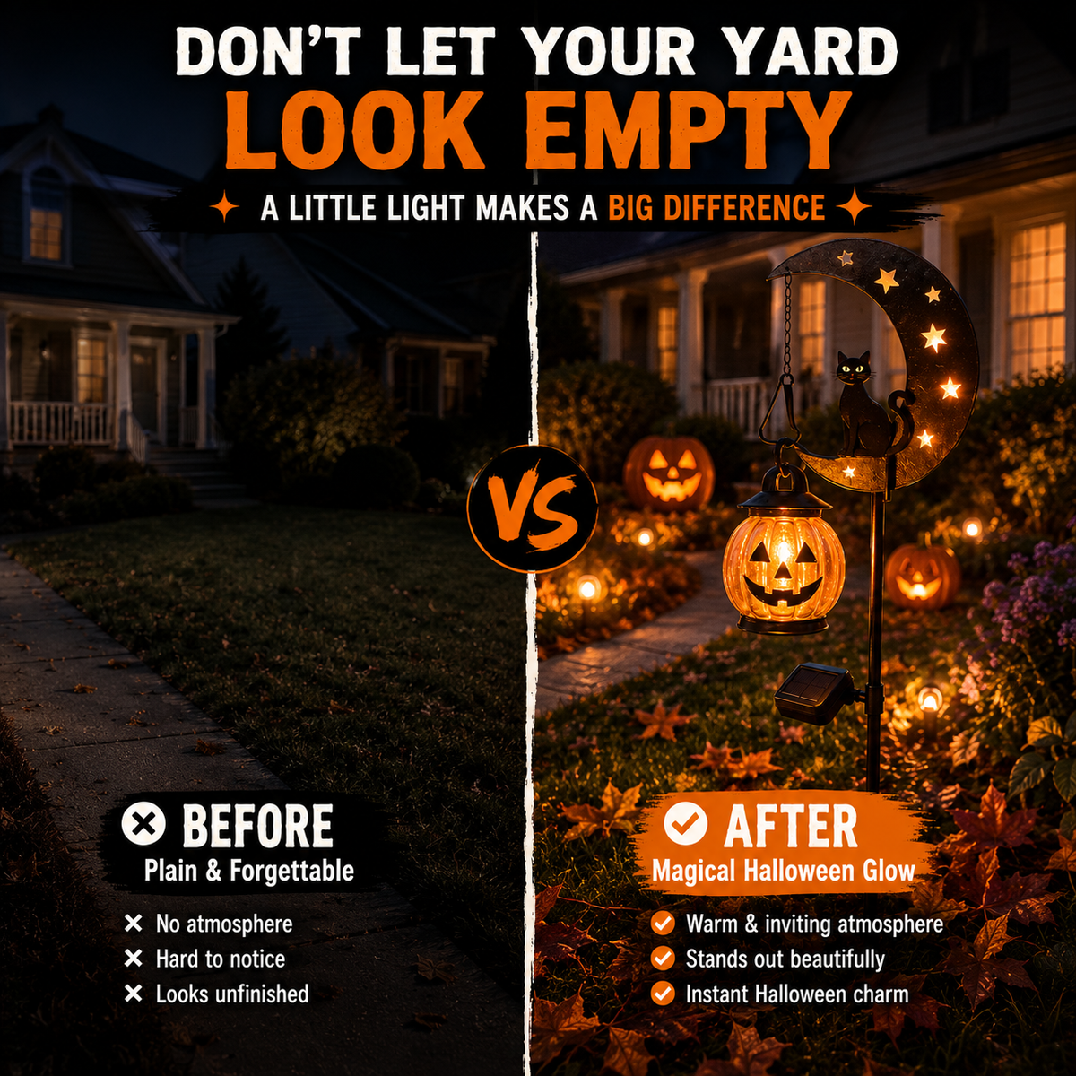 Halloween Early Bird Sale | 49% OFF Pumpkin Moon Garden Stake Light2