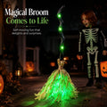 ⭐Animated Moving Witch Broom- Light‑Sound‑Motion
