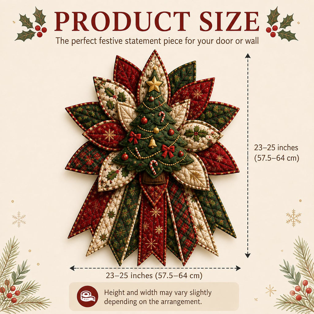 🎄 Festive Quilted Christmas Door Hanging DIY Sewing Kit