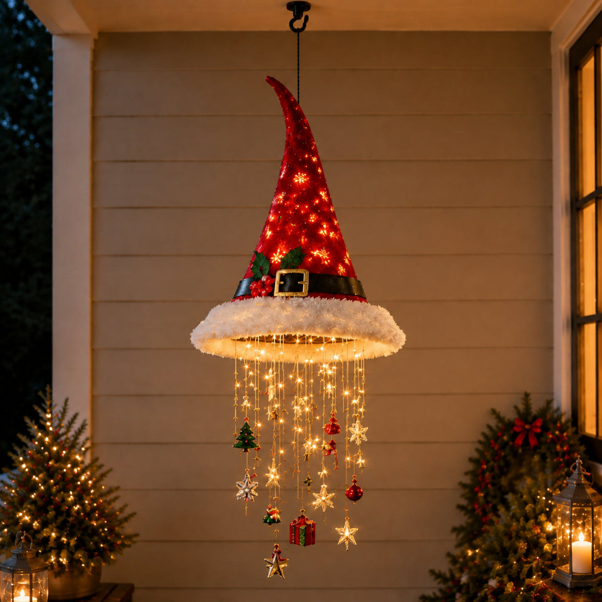 🎄 Holiday Lighted Christmas Garland – Warm LED Door Decor ✨