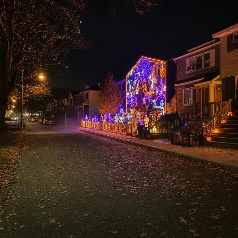 🎄Christmas LED House Net & Smart Outdoor Wall Curtain Light🎅
