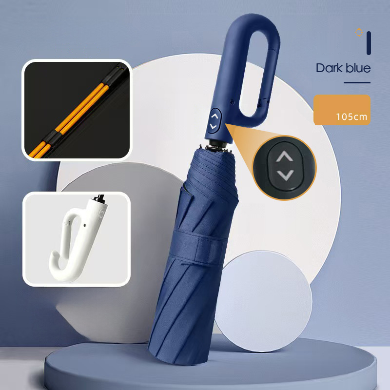 ☂️🌧️ Portable Automatic Folding Umbrella – Windproof & Waterproof with Loop Buckle 🌬️✨