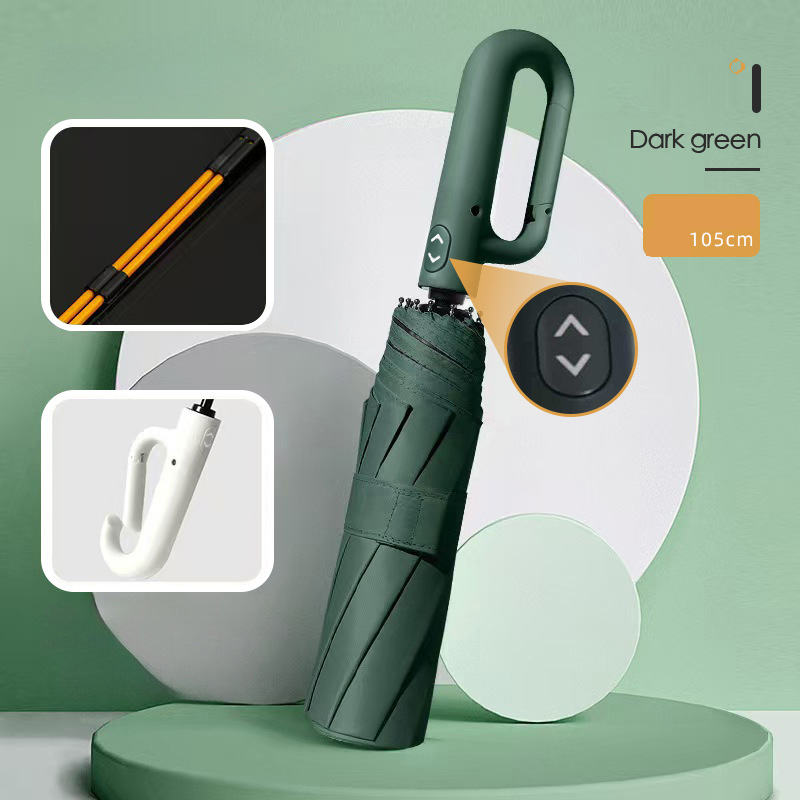 ☂️🌧️ Portable Automatic Folding Umbrella – Windproof & Waterproof with Loop Buckle 🌬️✨