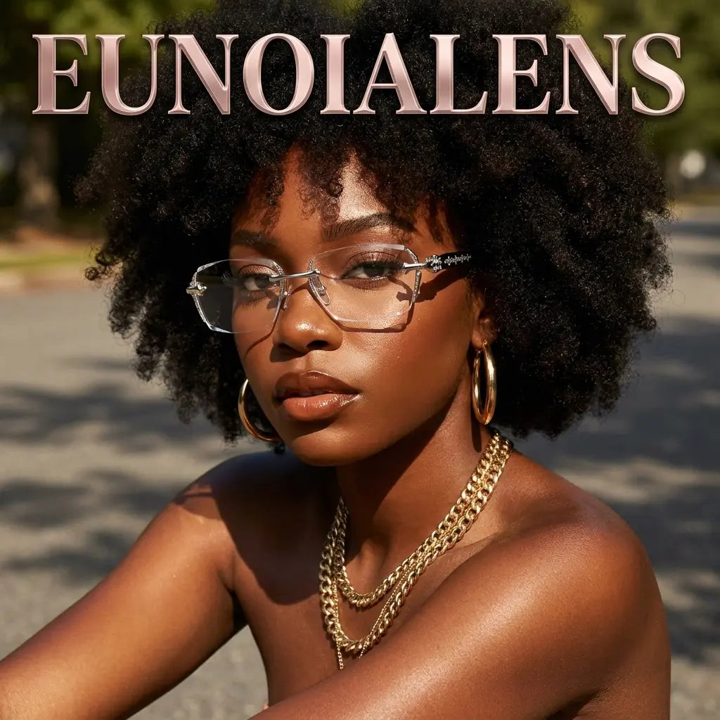 High-quality rimless glasses featuring a diamond-cut edge design—a versatile everyday accessory for men and women.