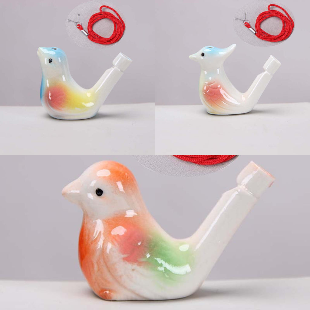 Ceramic Water Bird Whistles – Colorful Handcrafted Bird Call Toys for Kids & Adults (3PCS Set)