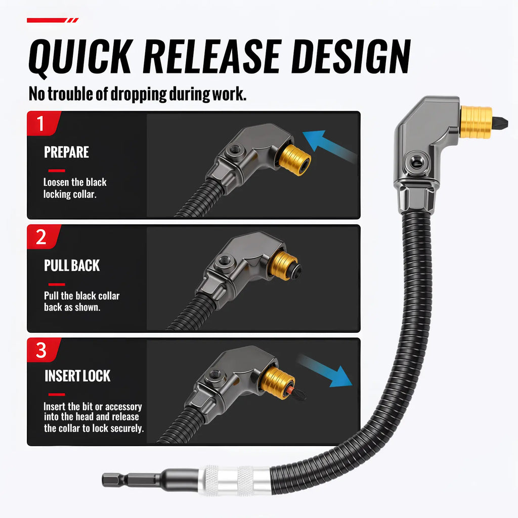 🔩🔧 90-Degree Right-Angle Drill Attachment – Corner Drilling Adapter for Tight Spaces ✨