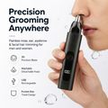 Professional LED Display Nose & Ear Trimmer, Painless Travel Gifts for Men Women.