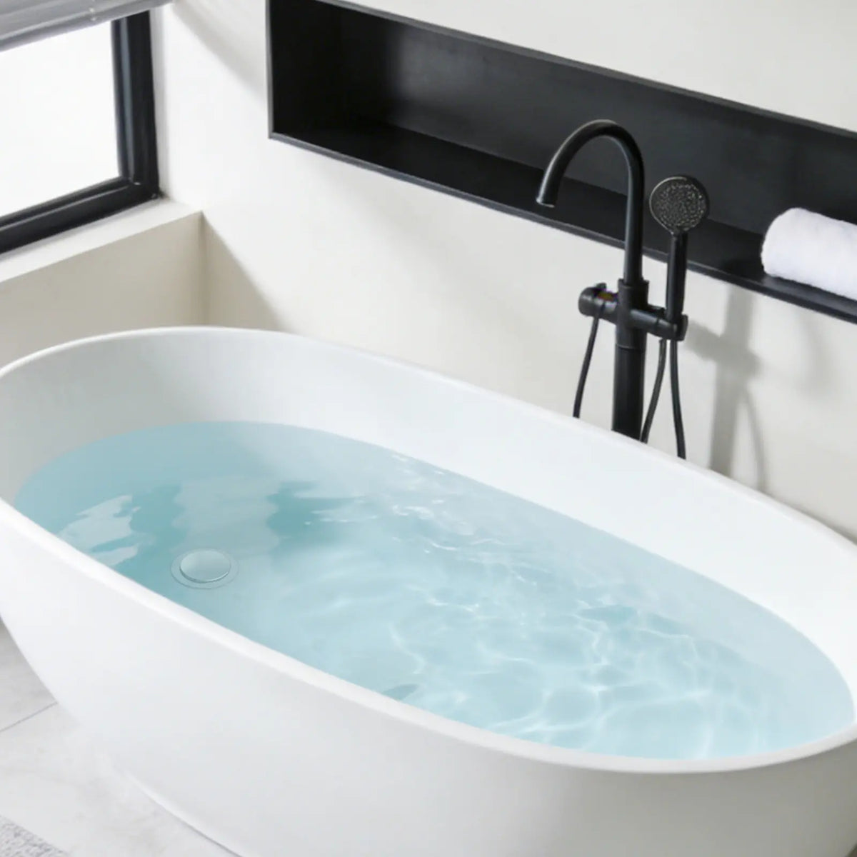Anti-Clog Deodorizing Bathtub Drain Plug (Brass & Stainless Steel) with Hair Catcher