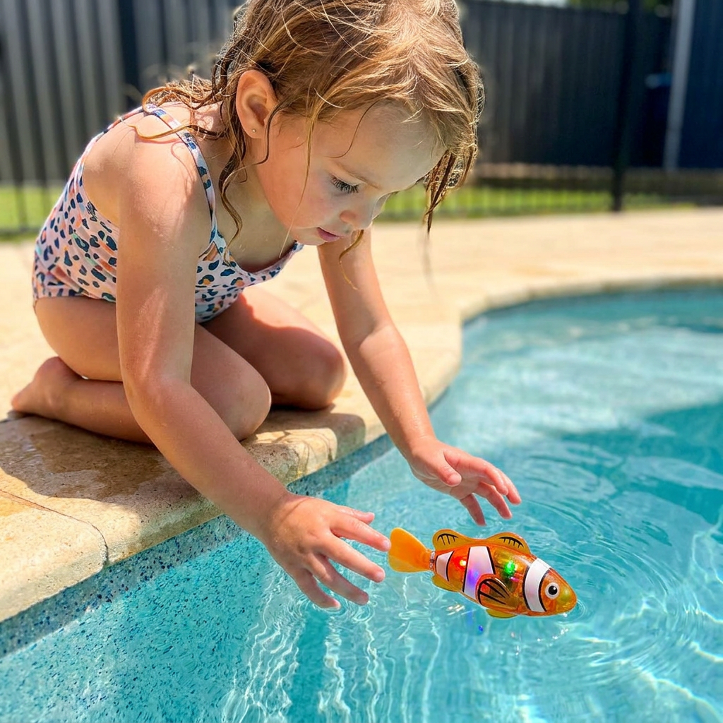 LED Swimming Fish Pool Toy Set – Automatic Water Activated Light-Up Fish