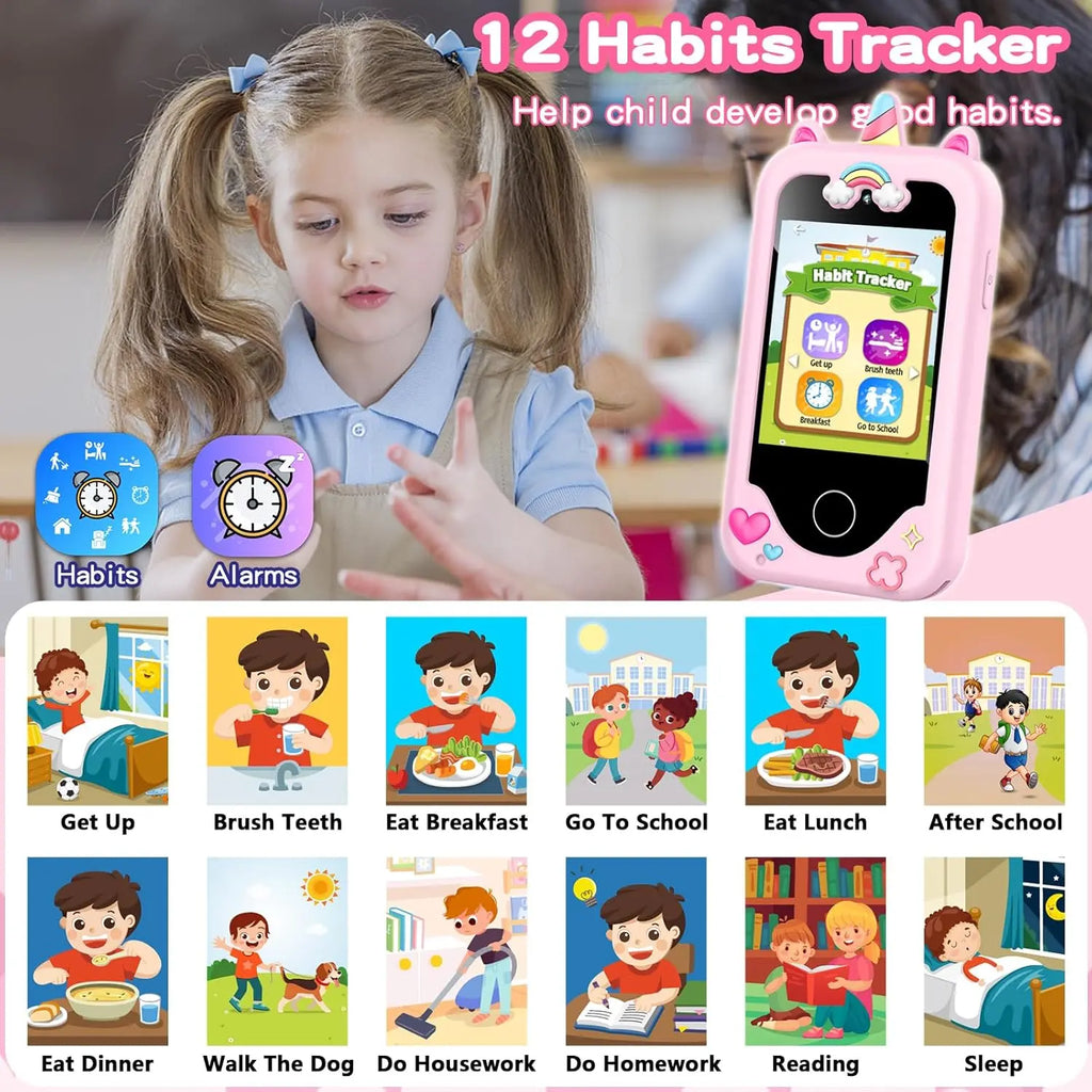 📱📸 Smartphones for children, featuring an HD touchscreen, dual cameras, and built-in MP3 player and games. 🎵🎮