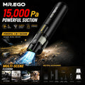 Cordless Portable Car Vacuum Cleaner – 15,000Pa Powerful Suction, 4-in-1 Mini Vacuum, Green LED Indicator