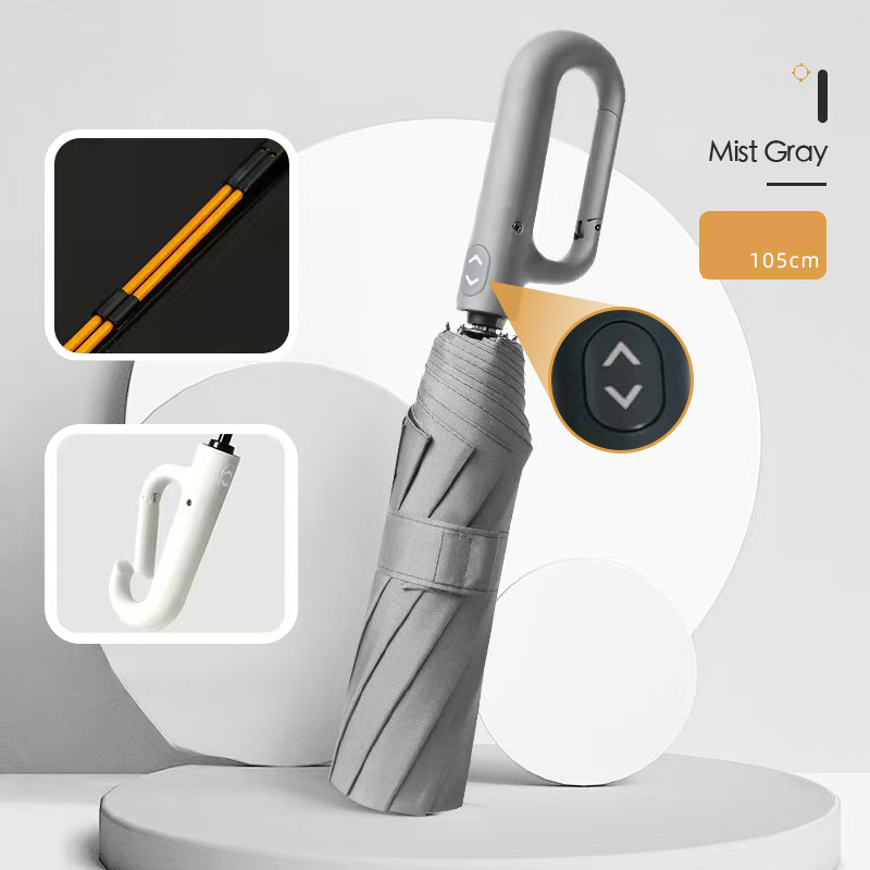 ☂️🌧️ Portable Automatic Folding Umbrella – Windproof & Waterproof with Loop Buckle 🌬️✨