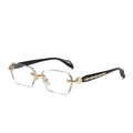 EUNOIALENS Rimless High Quality Eyewear – Frameless Diamond-Cut Edge Stainless Steel Fashion Glasses, Unisex Daily Wear Sunglasses & Optical Style Accessory