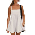 Cotton Strappy Pocket Romper