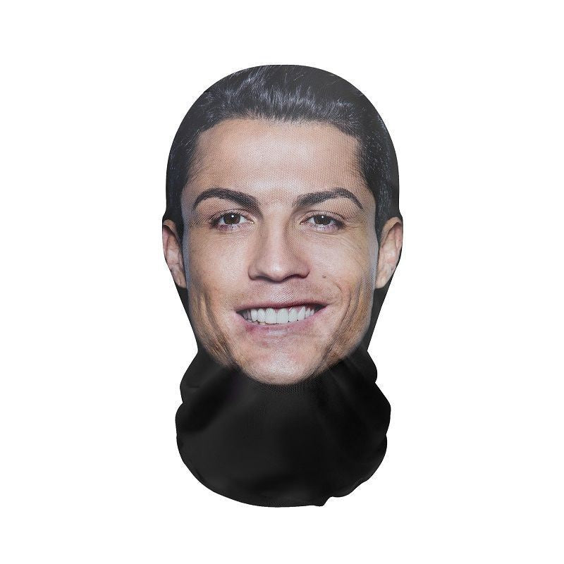 🎭 3D Mask Realistic Mask Role Playing Prop Fun Black Mesh Headset Halloween Funny (3PCS) 🎃👻