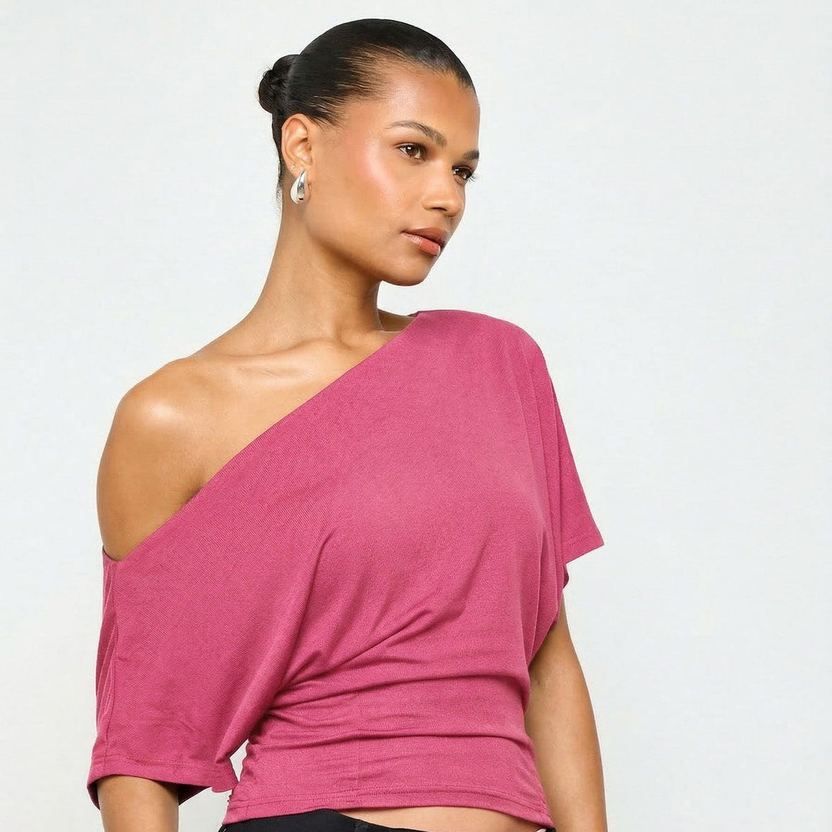 Women's Off-Shoulder Slim Fit Crop Top
