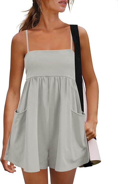 Cotton Strappy Pocket Romper