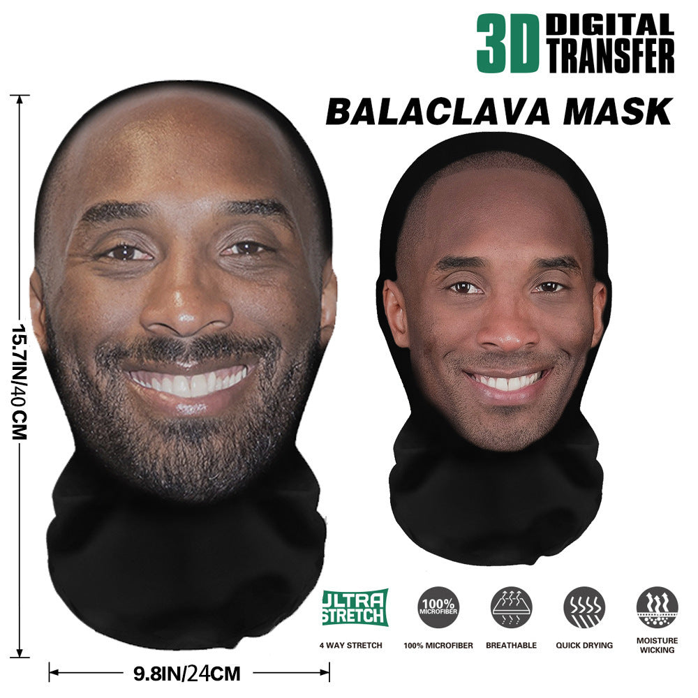 🎭 3D Mask Realistic Mask Role Playing Prop Fun Black Mesh Headset Halloween Funny (3PCS) 🎃👻