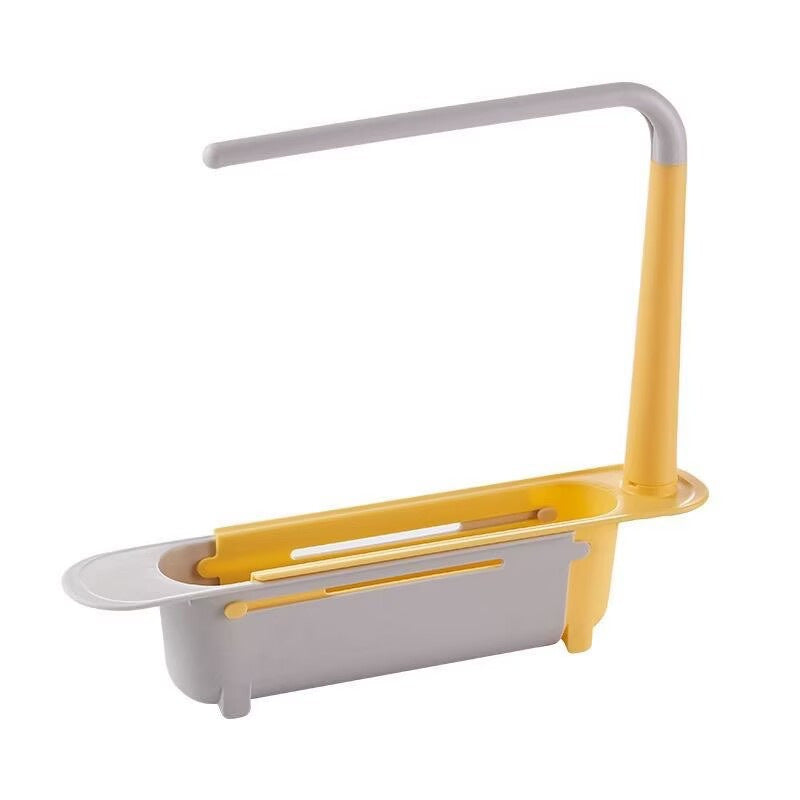 🧽 2-in-1 Telescopic Sink Organizer Rack – Expandable Sponge, Soap & Cloth Holder 🌿