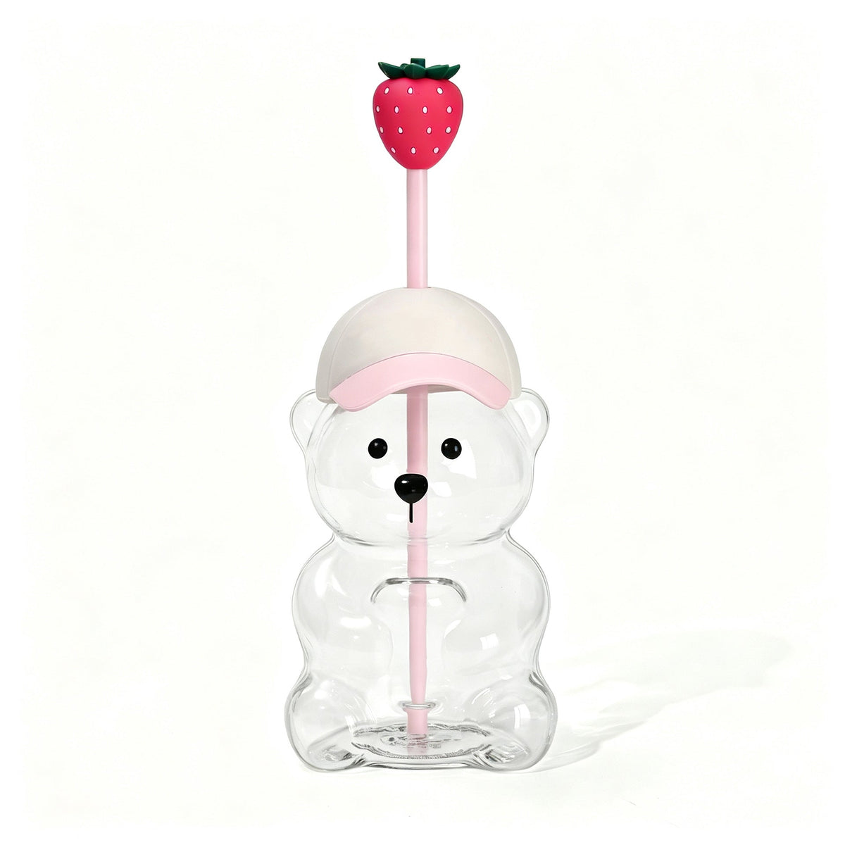 🥤 FALL FAVORITE   | Cute Character Cold Cup – 3D Glass Tumbler with Straw for Iced Coffee, Matcha & Cold Drinks