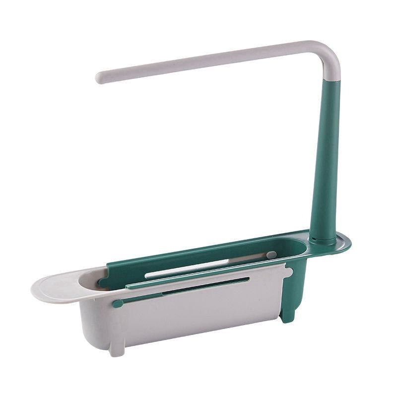 🧽 2-in-1 Telescopic Sink Organizer Rack – Expandable Sponge, Soap & Cloth Holder 🌿