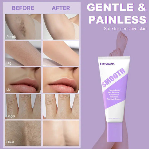Bikini Pain-Free Hair Removal Cream for Sensitive Skin,Gentle Citrus Sensitive Skin Hair Removal Cream&Spray