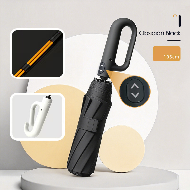☂️🌧️ Portable Automatic Folding Umbrella – Windproof & Waterproof with Loop Buckle 🌬️✨